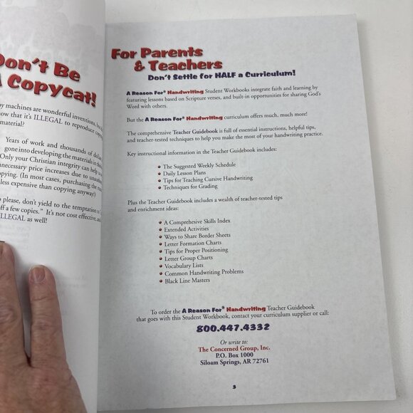 A Reason For Handwriting Cursive C Worktext - Picture 4 of 5